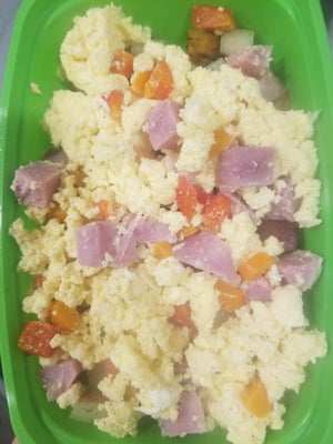 ham and scrambled eggs with potatoes  best meal delivery