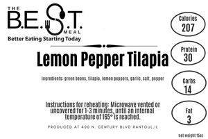 lemon pepper tilapia nutrition label